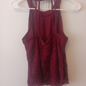 Marci Burgundy Lace Top